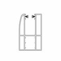 Aluprof Rolladen Weiß (ähnlich RAL9016) / 100cm Aluprof ALU Führungsschiene PPW66/ODS/10/S