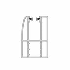 Aluprof Rolladen Weiß (ähnlich RAL9016) / 100cm Aluprof ALU Führungsschiene PPW66/ODS/10/S