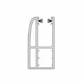 Aluprof Rolladen Weiß (ähnlich RAL9016) / 100cm Aluprof ALU Führungsschiene PPW66/S