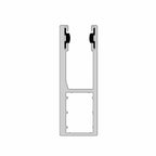 Aluprof Rolladen Weiß (ähnlich RAL9016) / 100cm Aluprof ALU Führungsschiene PPW90/G