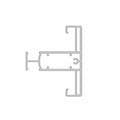 Aluprof Rolladen Weiß (ähnlich RAL9016) / 100cm Aluprof ALU Führungsschiene PPZDSRS/56/T