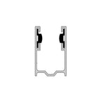 Aluprof Rolladen Weiß (ähnlich RAL9016) / 100cm Aluprof ALU Führungsschiene PU43/G