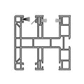 Aluprof Rolladen Weiß (ähnlich RAL9016) / 100cm Aluprof PVC Maxi Führungsschiene PPDM60/17