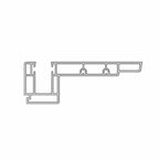 Aluprof Rolladen Weiß (ähnlich RAL9016) / 100cm Aluprof PVC Mini Führungsschiene PPRA/12