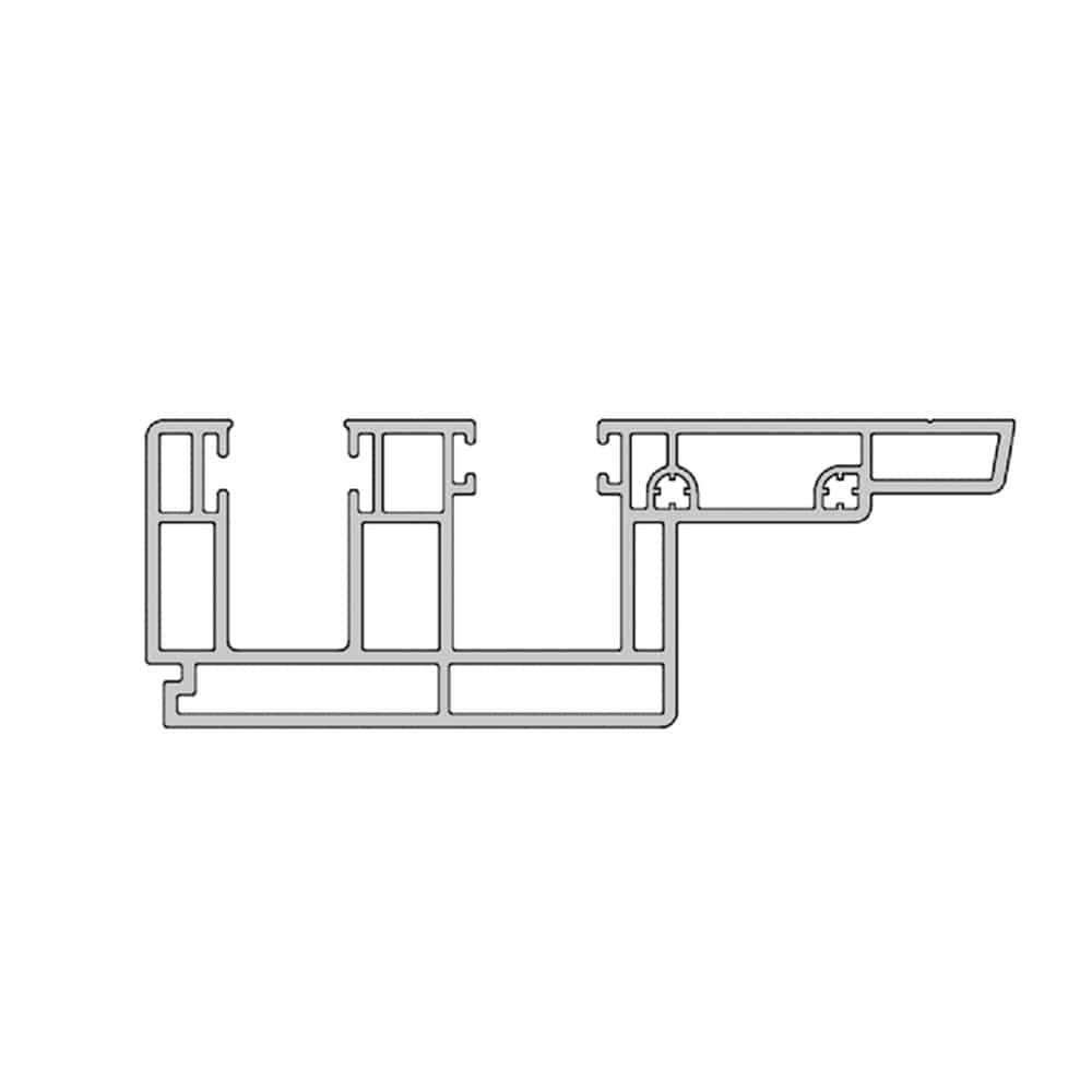 Aluprof Rolladen Weiß (ähnlich RAL9016) / 100cm Aluprof PVC Mini Führungsschiene RA für MKT PPMRA/12