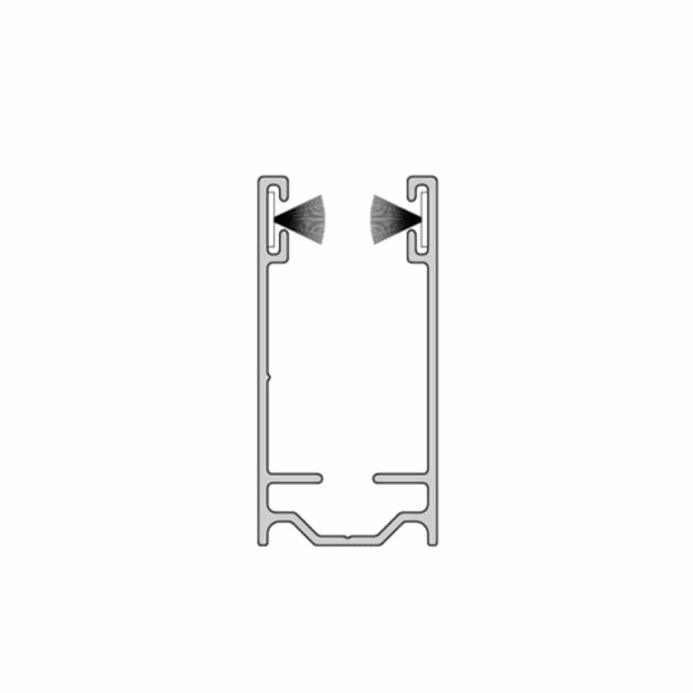 Aluprof Rolladen Weiß (ähnlich RAL9016) / 200cm Aluprof ALU Führungsschiene PU45/14/S