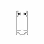 Aluprof Rolladen Weiß (ähnlich RAL9016) / 200cm Aluprof ALU Führungsschiene PU45/14/S