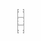Aluprof Rolladen Weiß (ähnlich RAL9016) / 50cm Aluprof ALU Doppelführungsschiene PPD79