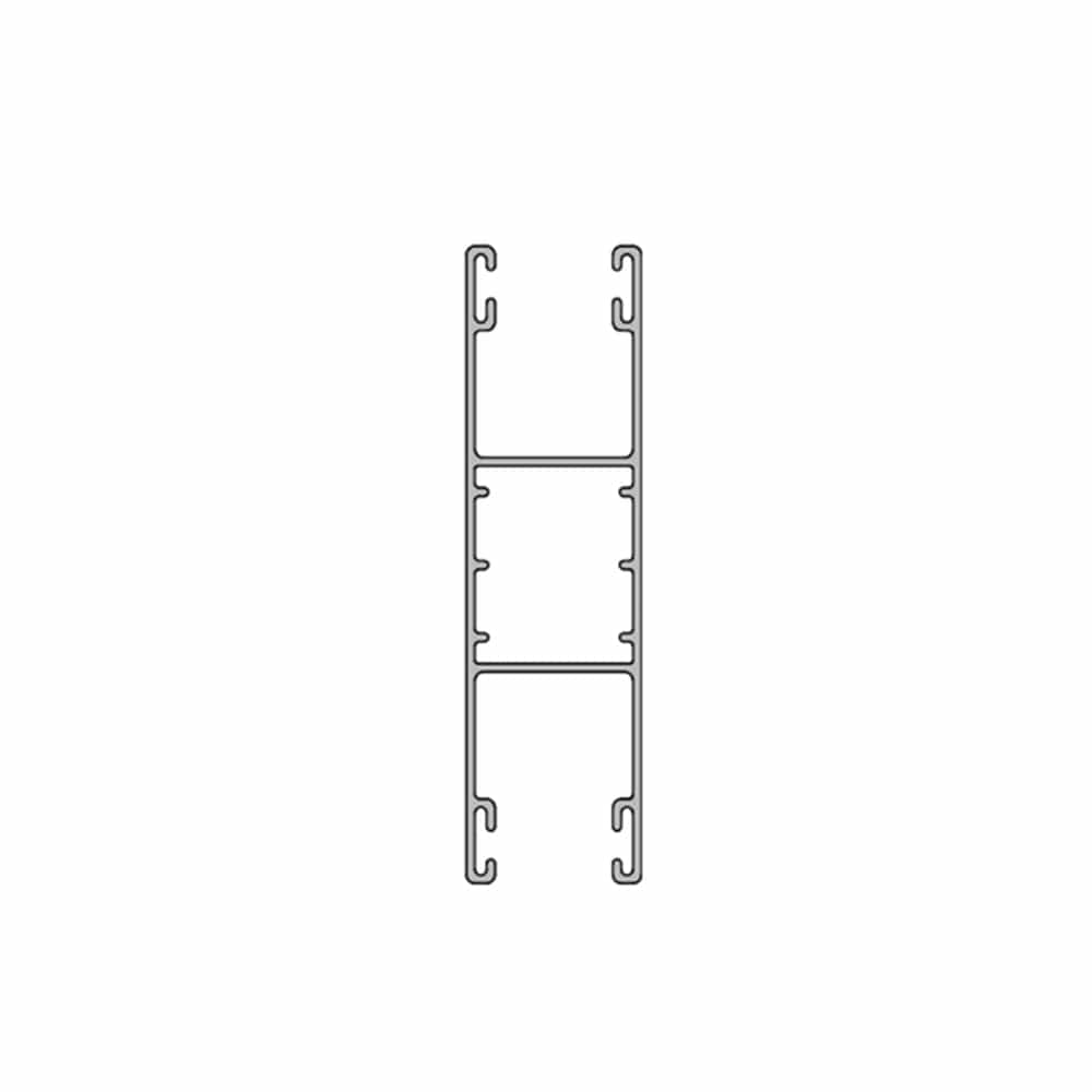 Aluprof Rolladen Weiß (ähnlich RAL9016) / 50cm Aluprof ALU Doppelführungsschiene PPD79