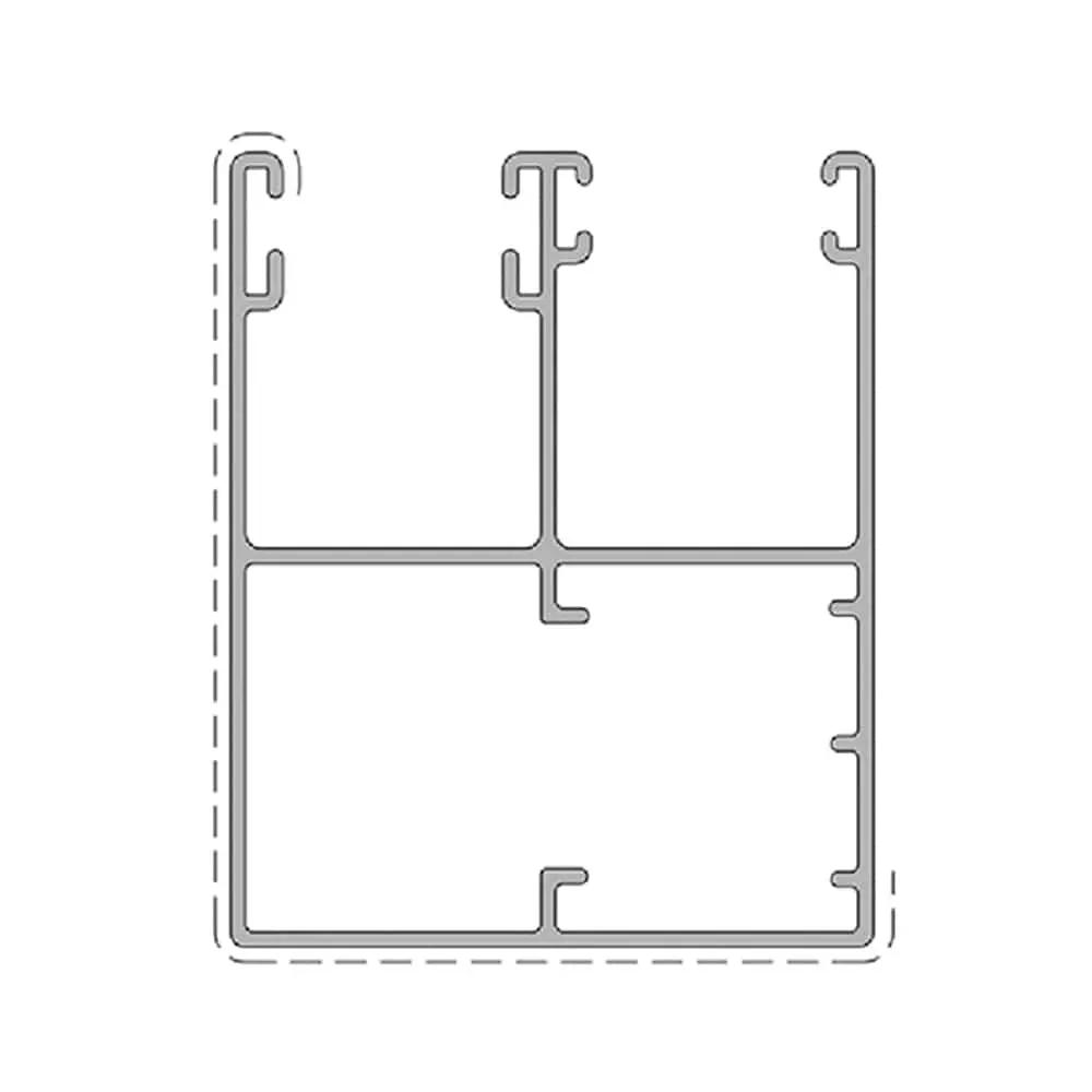 Aluprof Rolladen Weiß (ähnlich RAL9016) / 50cm Aluprof ALU Doppelführungsschiene PPDO53/S