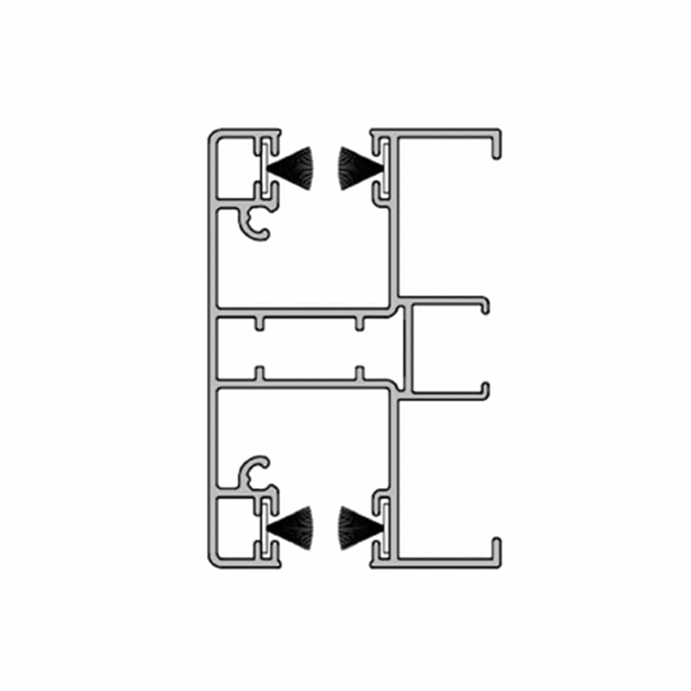 Aluprof Rolladen Weiß (ähnlich RAL9016) / 50cm Aluprof ALU Führungsschiene PPDA-P60/12