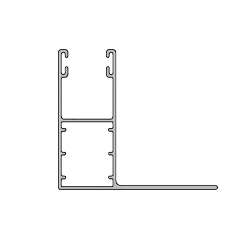 Aluprof Rolladen Weiß (ähnlich RAL9016) / 50cm Aluprof ALU Winkel Führungsschiene PK53