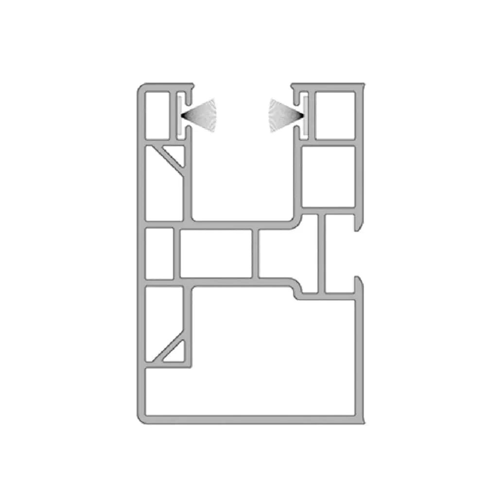 Aluprof Rolladen Weiß (ähnlich RAL9016) / 50cm Aluprof PVC Maxi Führungsschiene PP60/17