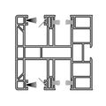 Aluprof Rolladen Weiß (ähnlich RAL9016) / 50cm Aluprof PVC Mini Führungsschiene PPDM-P60/12