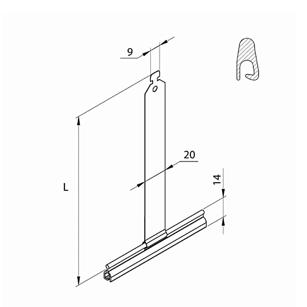 Aluprof Rollladen Aluprof Aufhängefeder mit PVC-Aufhängeprofil WM/130