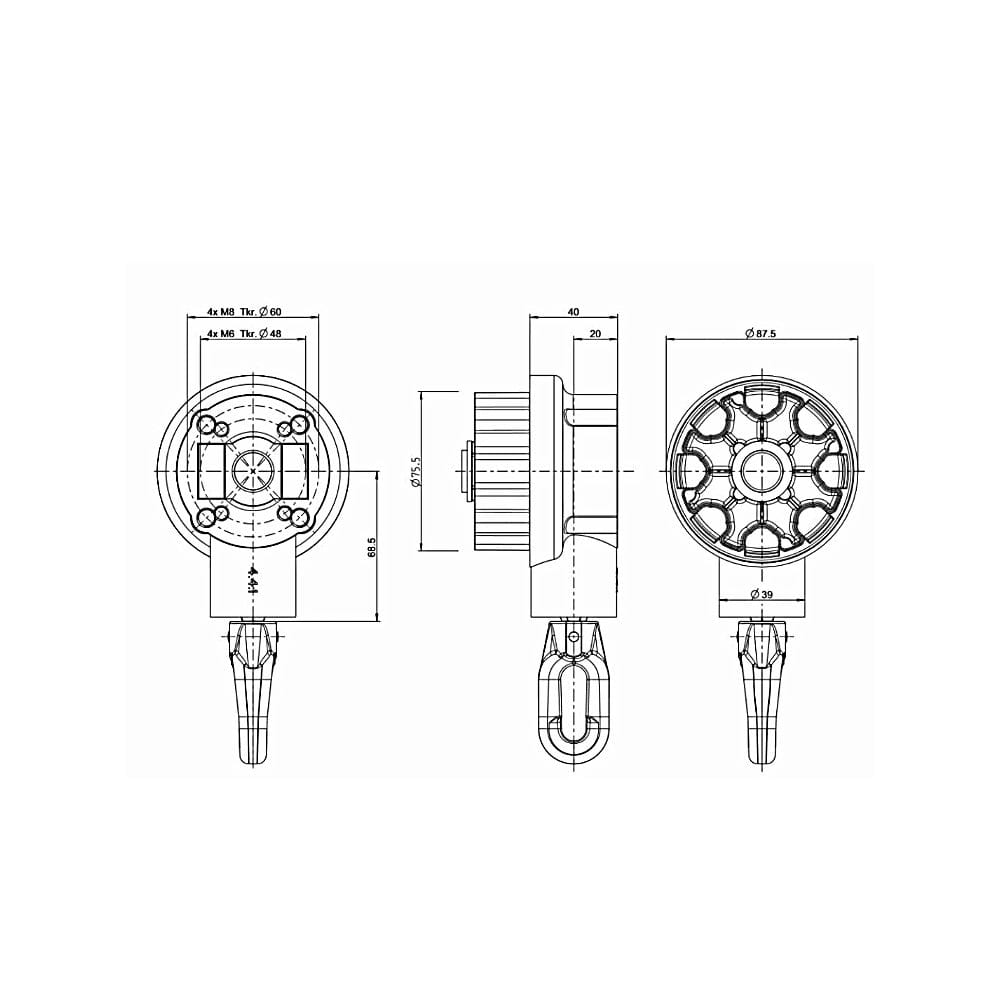 BECKER-Antriebe GmbH Fensterbauteile Becker Kegelradgetriebe für 78er Nutrohrwelle für E33-Serie