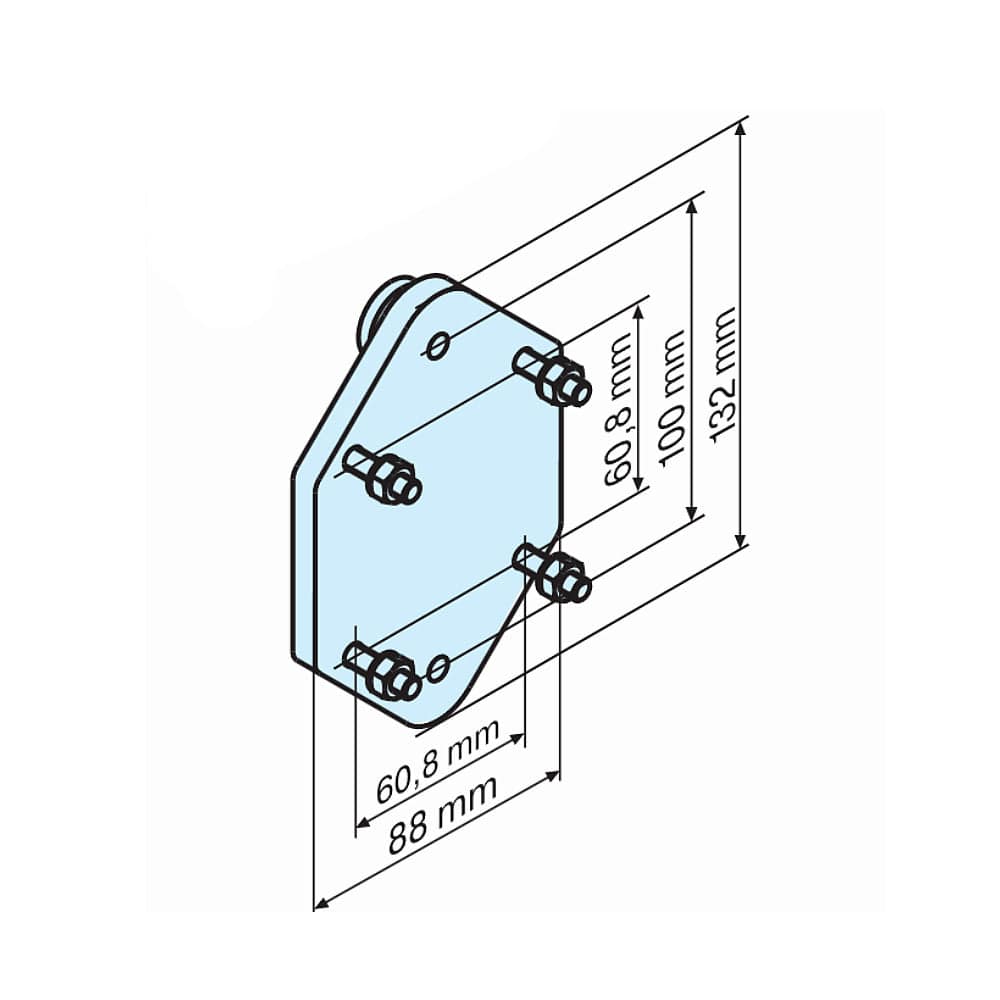 BECKER-Antriebe GmbH Fensterbauteile Becker Plattenlager HK mit Adapterplatte