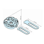 BECKER-Antriebe GmbH Fensterbauteile Becker Vorbau-Spannlager für Blendkappengröße 180-230