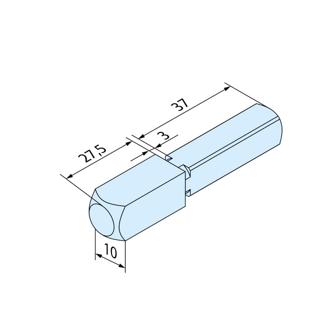 BECKER-Antriebe GmbH Rolladen Becker Steckzapfen 2.3 4-Kant 12mm R-Serie