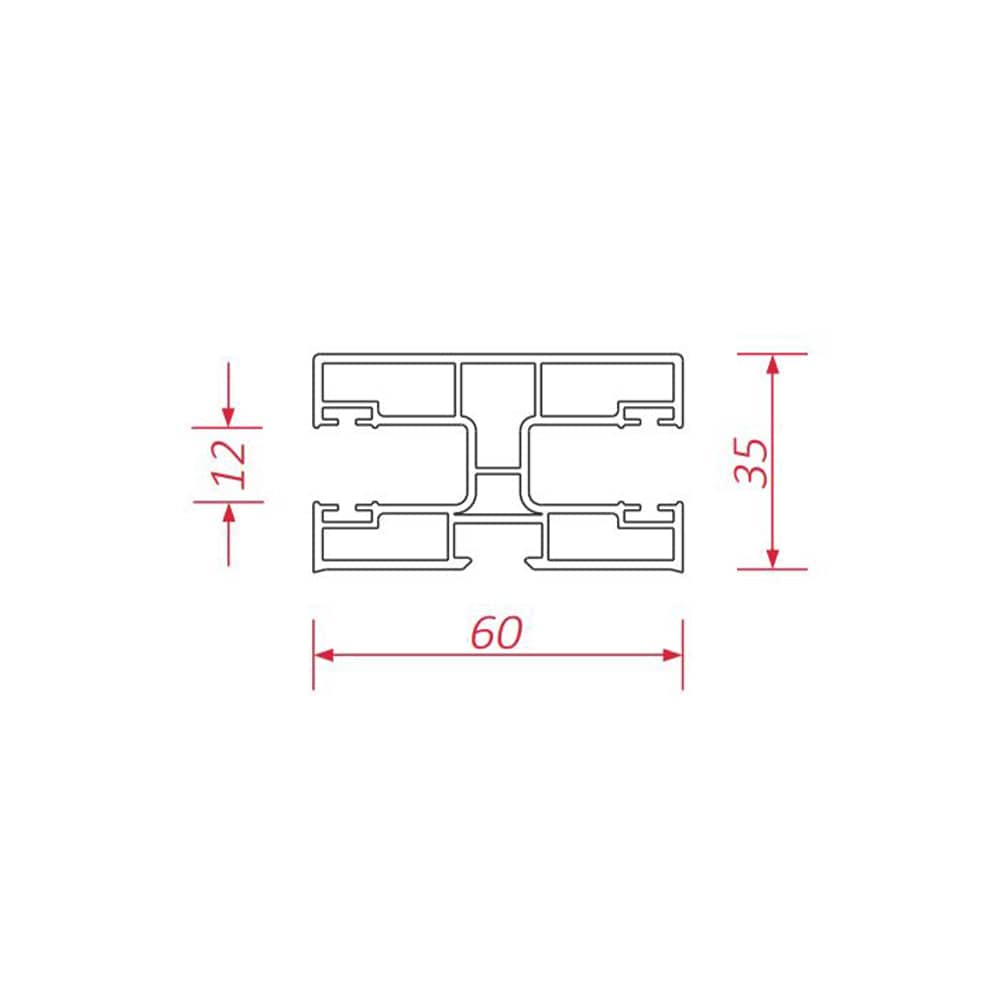 BeClever Rolladen BeClever PVC Mini Doppelführungsschiene CBPG02