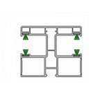 Deceuninck Rolladen Weiss / 100cm Deceuninck Inoutic PVC Doppelführungsschiene RKN 11 15393