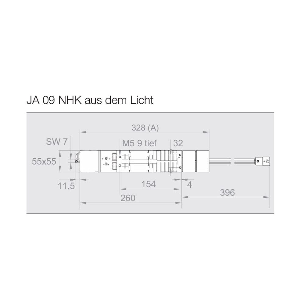 Elero Jalousien Elero Jalousieantrieb JA NHK aus dem Licht für 12mm 4kant 9Nm