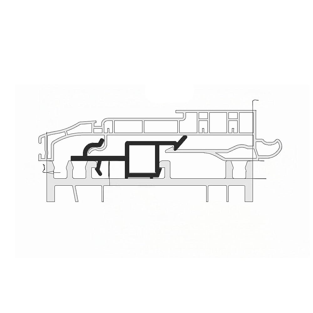Exte Rolladen 100cm Exte Adapter Kasten-Rahmenverbindung Salamander 5402SAL