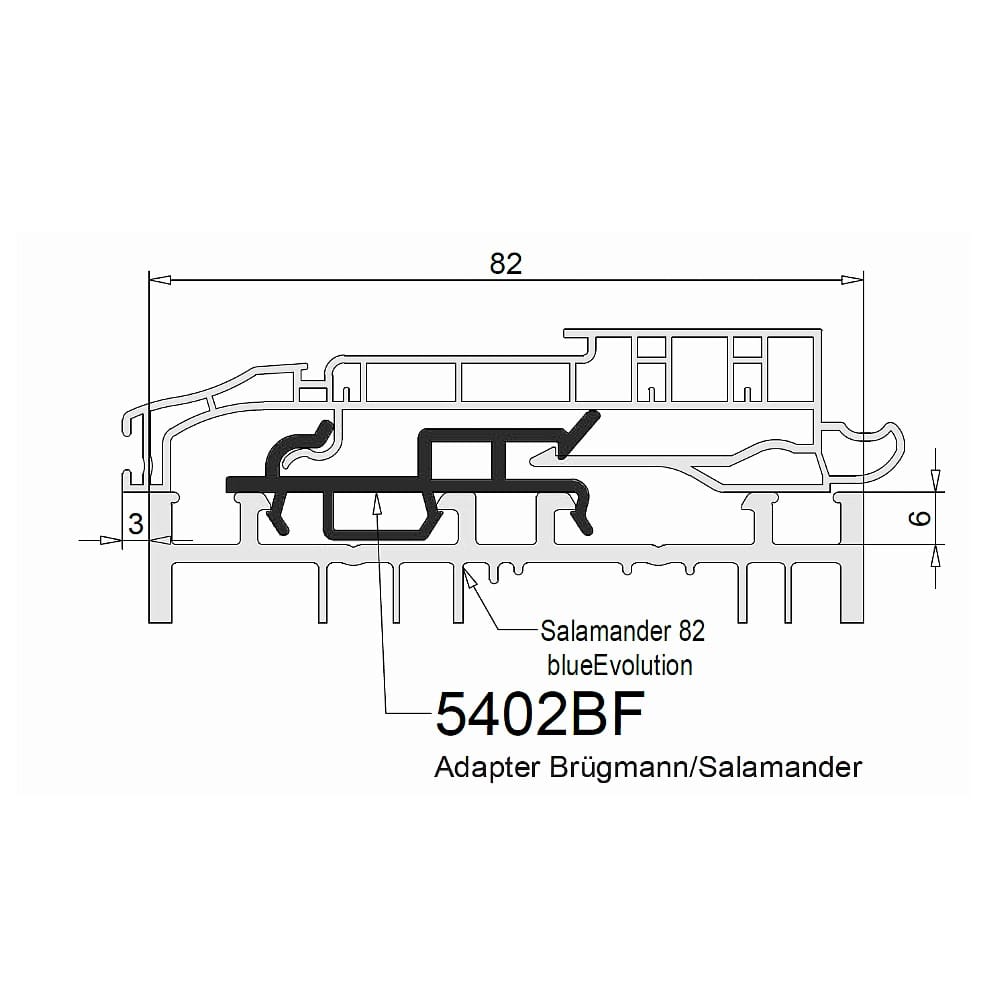 Exte Rolladen Exte Adapter Kasten-Rahmenverbindung Salamander 5402BF