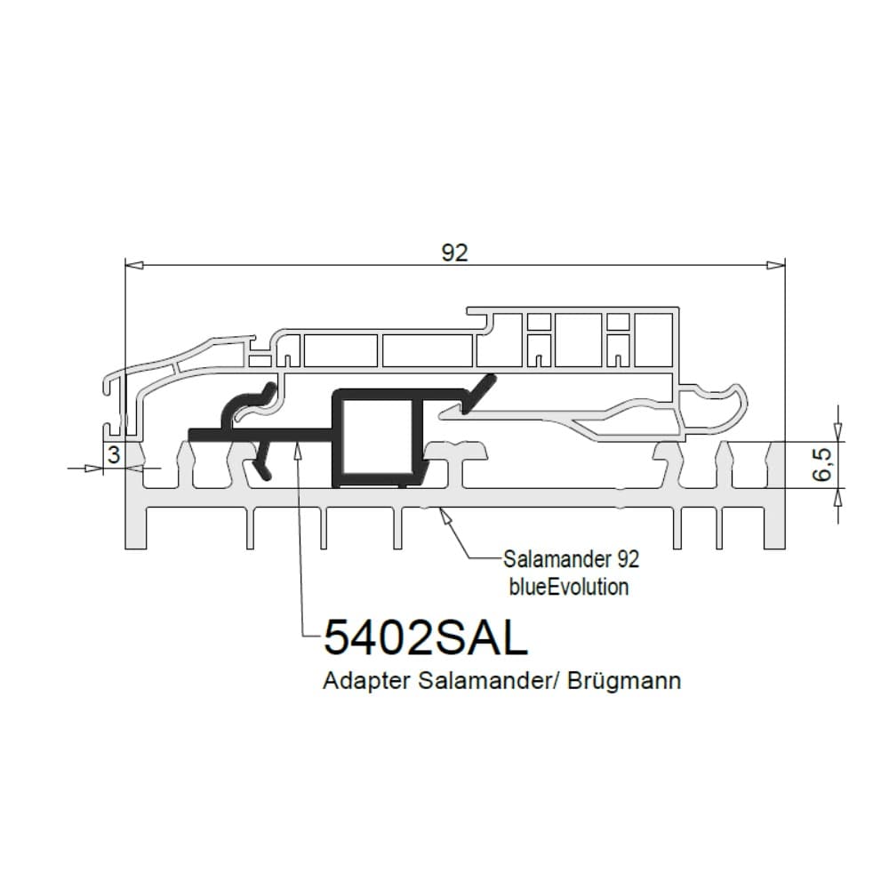 Exte Rolladen Exte Adapter Kasten-Rahmenverbindung Salamander 5402SAL