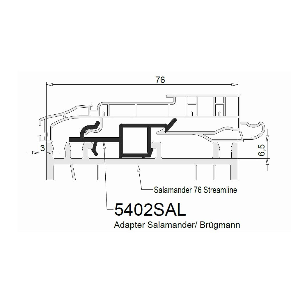 Exte Rolladen Exte Adapter Kasten-Rahmenverbindung Salamander 5402SAL