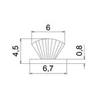Exte Rolladen Exte Bürstendichtung für ALU-Führungsschiene 6,7x4,5mm 5398