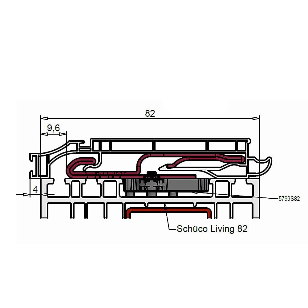Exte Rolladen Exte Raster Schüco 82mm 5799S82