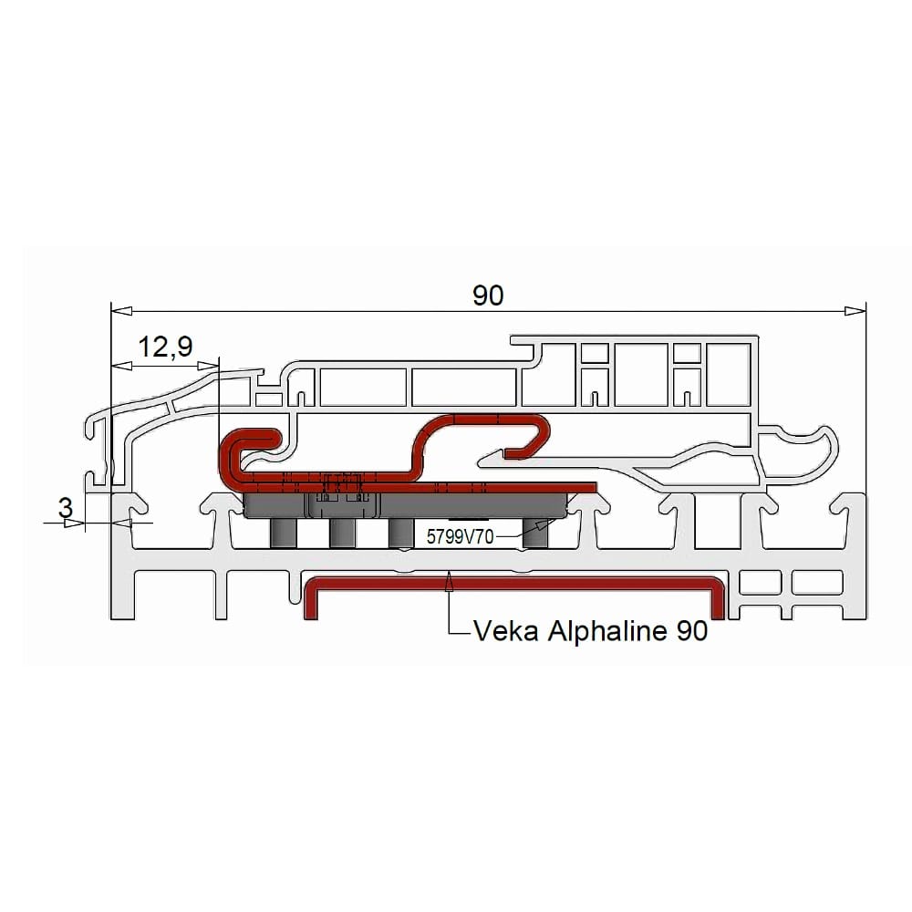 Exte Rolladen Exte Raster Veka 70mm 5799V70