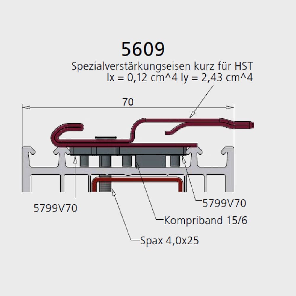 Exte Rolladen Exte Spezialverstärkungseisen 5609