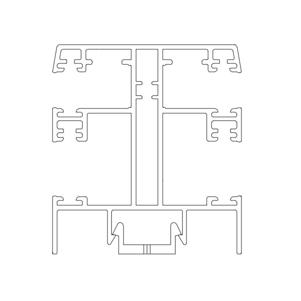 Exte Rolladen Weiss / 100cm Exte ALU-Maxi Doppelführungsschiene R166