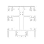 Exte Rolladen Weiss / 100cm Exte ALU-Maxi Doppelführungsschiene R166