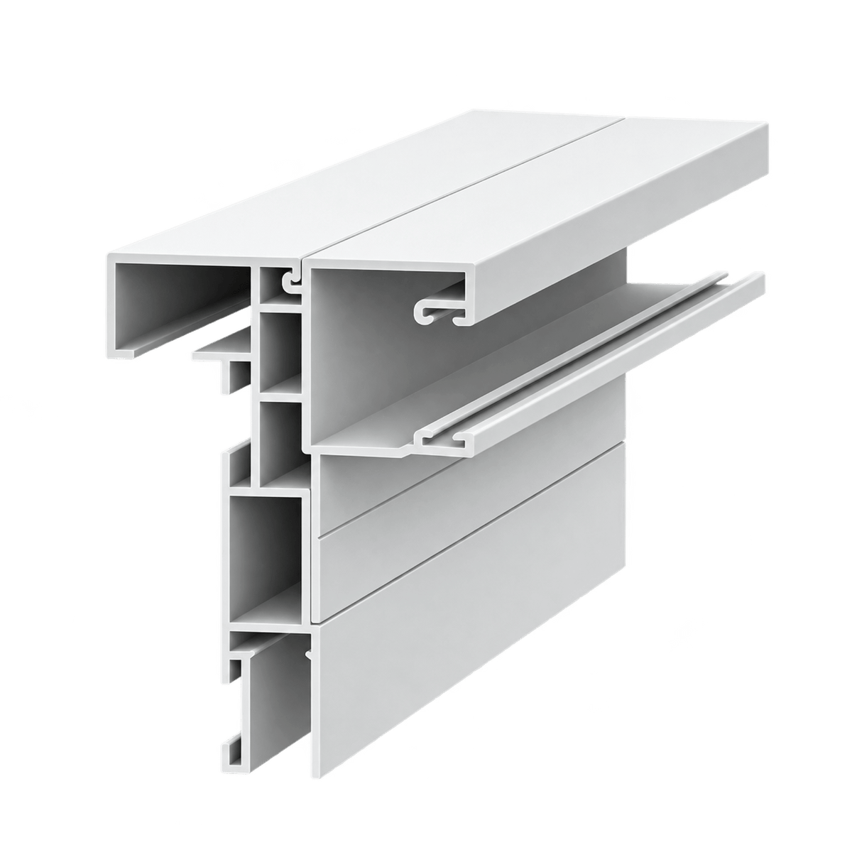 Exte Rolladen Weiss / 100cm Exte ALU-Maxi Einzelführungsschiene 5433