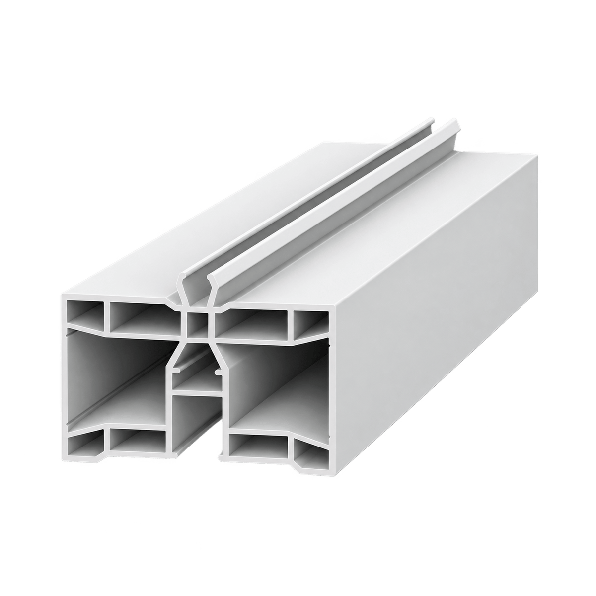 Exte Rolladen Weiss / 100cm Exte PVC-Aufdopplungsprofil 60/35 5082