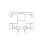 Exte Rolladen Weiss / 100cm Exte PVC-Maxi Doppelführungsschiene R162