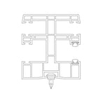 Exte Rolladen Weiss / 100cm Exte PVC-Maxi Doppelführungsschiene R164