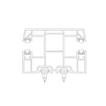 Exte Rolladen Weiss / 100cm Exte PVC-Mini Doppelführungsschiene R158