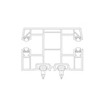Exte Rolladen Weiss / 100cm Exte PVC-Mini Doppelführungsschiene R158
