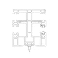 Exte Rolladen Weiss / 100cm Exte PVC-Mini Doppelführungsschiene R163