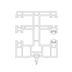 Exte Rolladen Weiss / 100cm Exte PVC-Mini Doppelführungsschiene R163