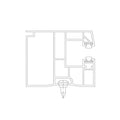 Exte Rolladen Weiss / 100cm Exte PVC-Mini Einzelführungsschiene R151