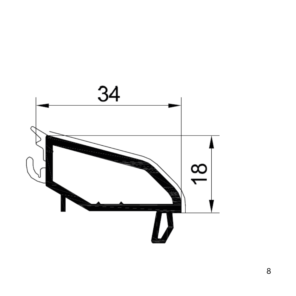 Gealan Fenster Gealan PVC Glasleiste 7122