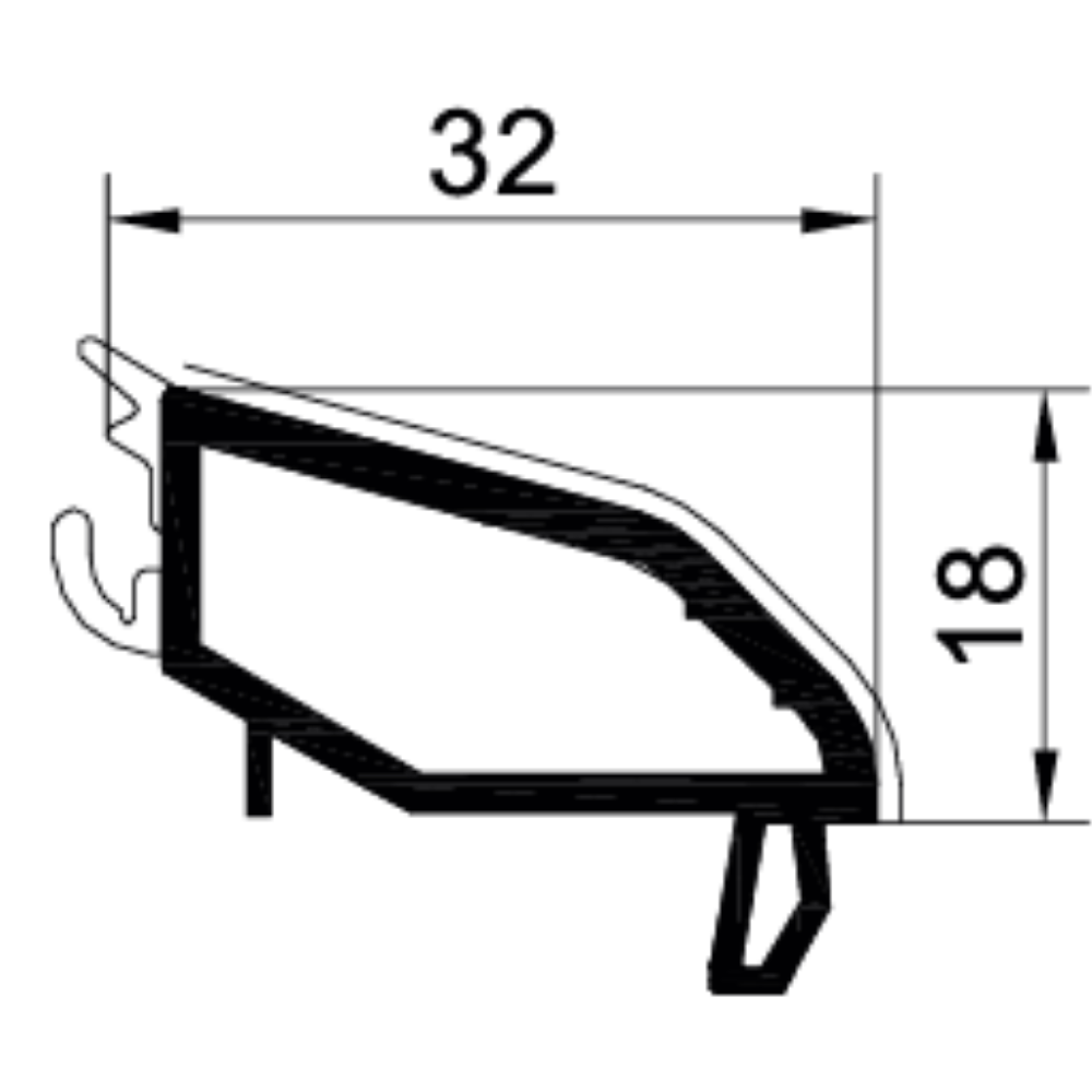 Gealan Fenster Gealan PVC Glasleiste 7134