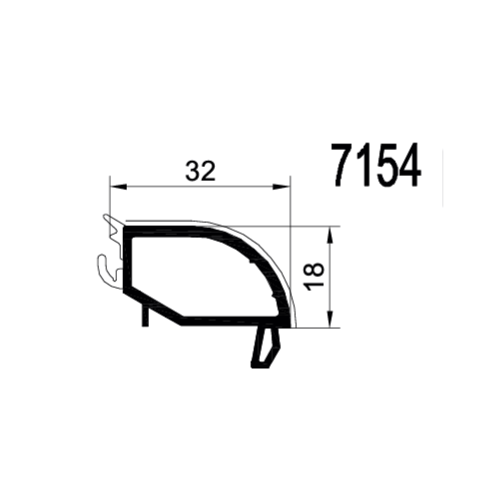 Gealan Fenster Gealan PVC Glasleiste 7154