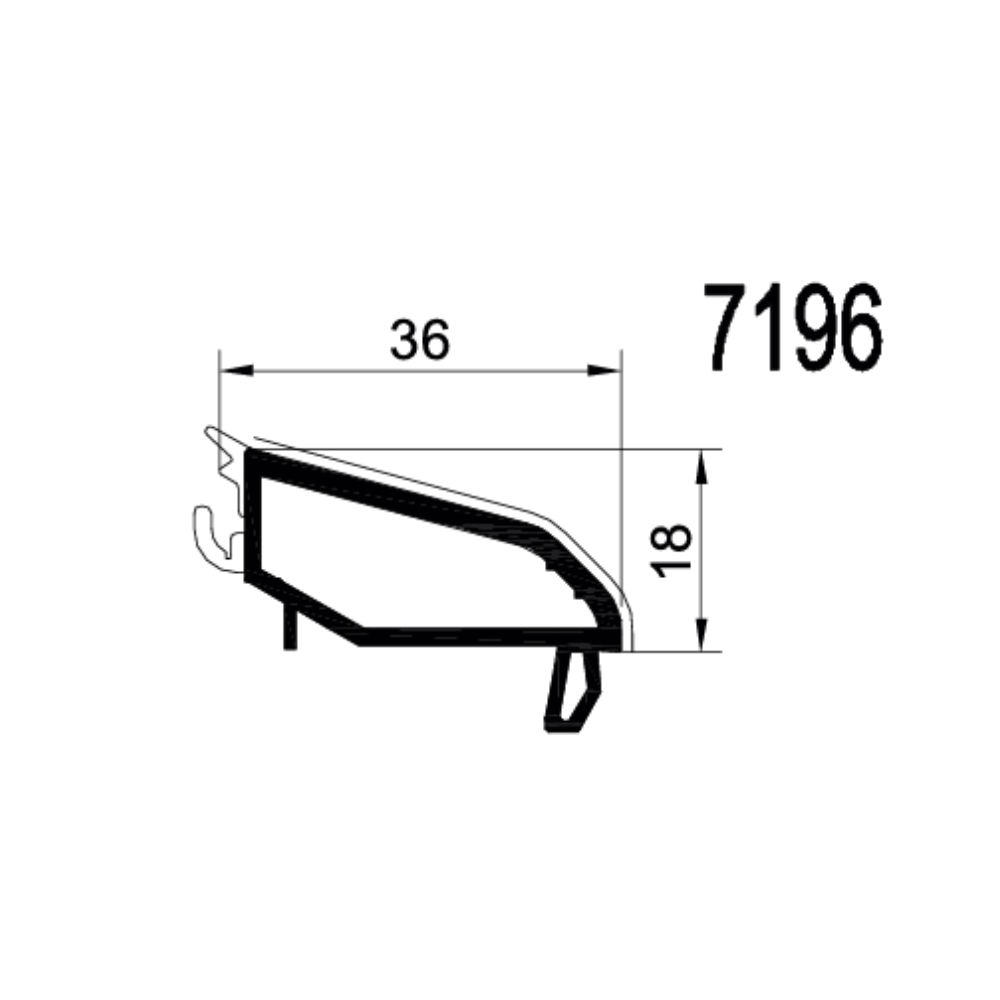 Gealan Fenster Gealan PVC Glasleiste 7196