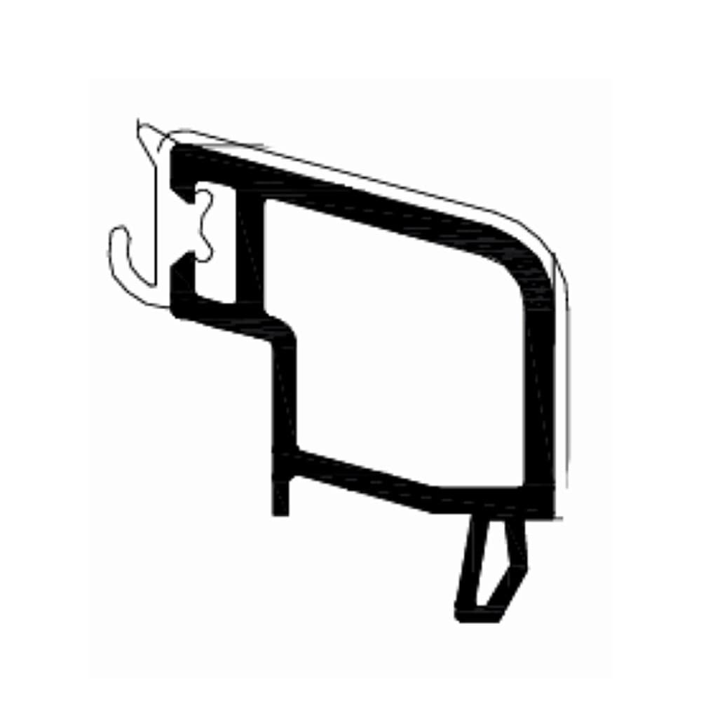 Gealan Fenster Weiss / 40cm / Grau Gealan PVC Glasleiste 6134